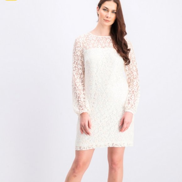 Lauren Ralph Lauren Dresses & Skirts - Lauren Ralph Lauren ivory white floral lace dress size 10